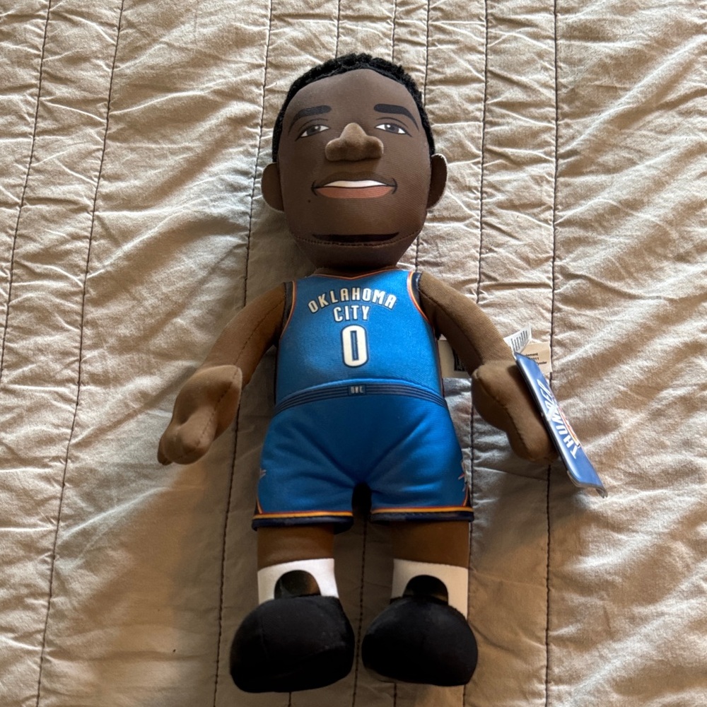 RUSSELL WESTBROOK OKC OKLAHOMA CITY BLEACHER CREATURE PLUSH DOLL NWT 2018 NBA
